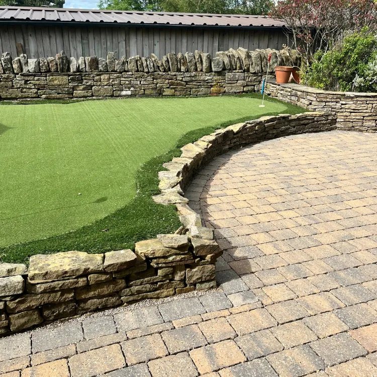 The same block paving after pressure washing